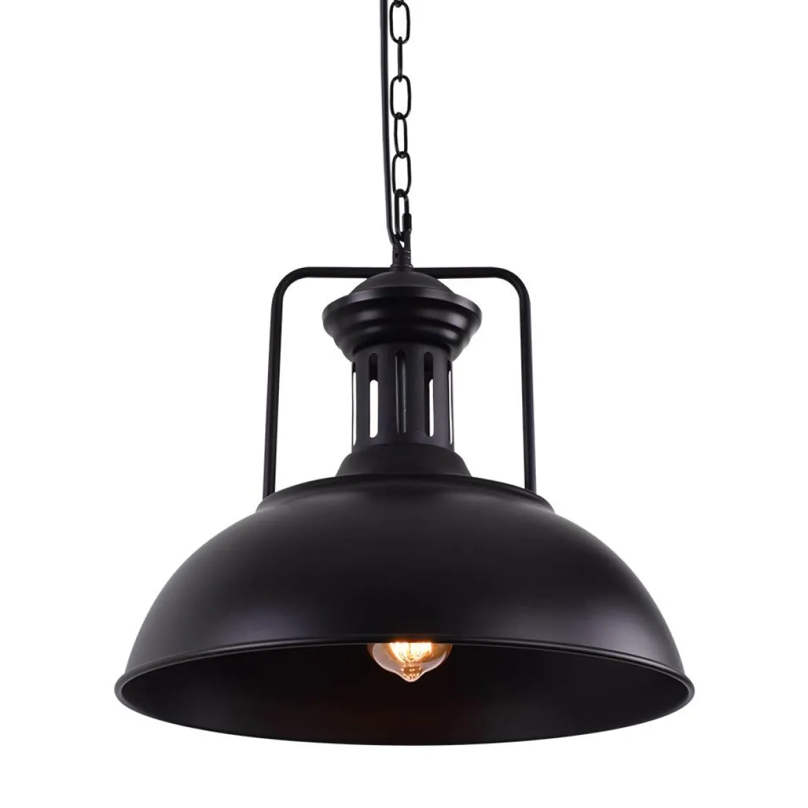 1-Light Industrial Dome Pendant Light