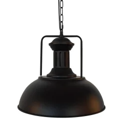 1-Light Industrial Dome Pendant Light
