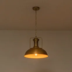 1-Light Industrial Dome Pendant Light