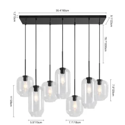 7-light Kitchen Island Cluster Pendant Chandelier