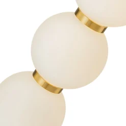 4-Light LED Frosted Glass Strand Globe Pendant Light