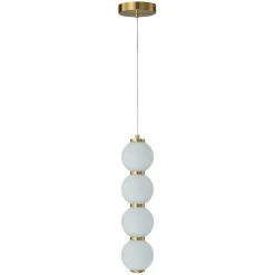4-Light LED Frosted Glass Strand Globe Pendant Light