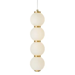 4-Light LED Frosted Glass Strand Globe Pendant Light