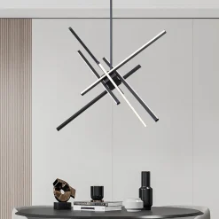 6-Light LED Rod Sputnik Chandelier