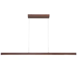 1-Light Modern Minimalist LED Wood Linear Chandelier