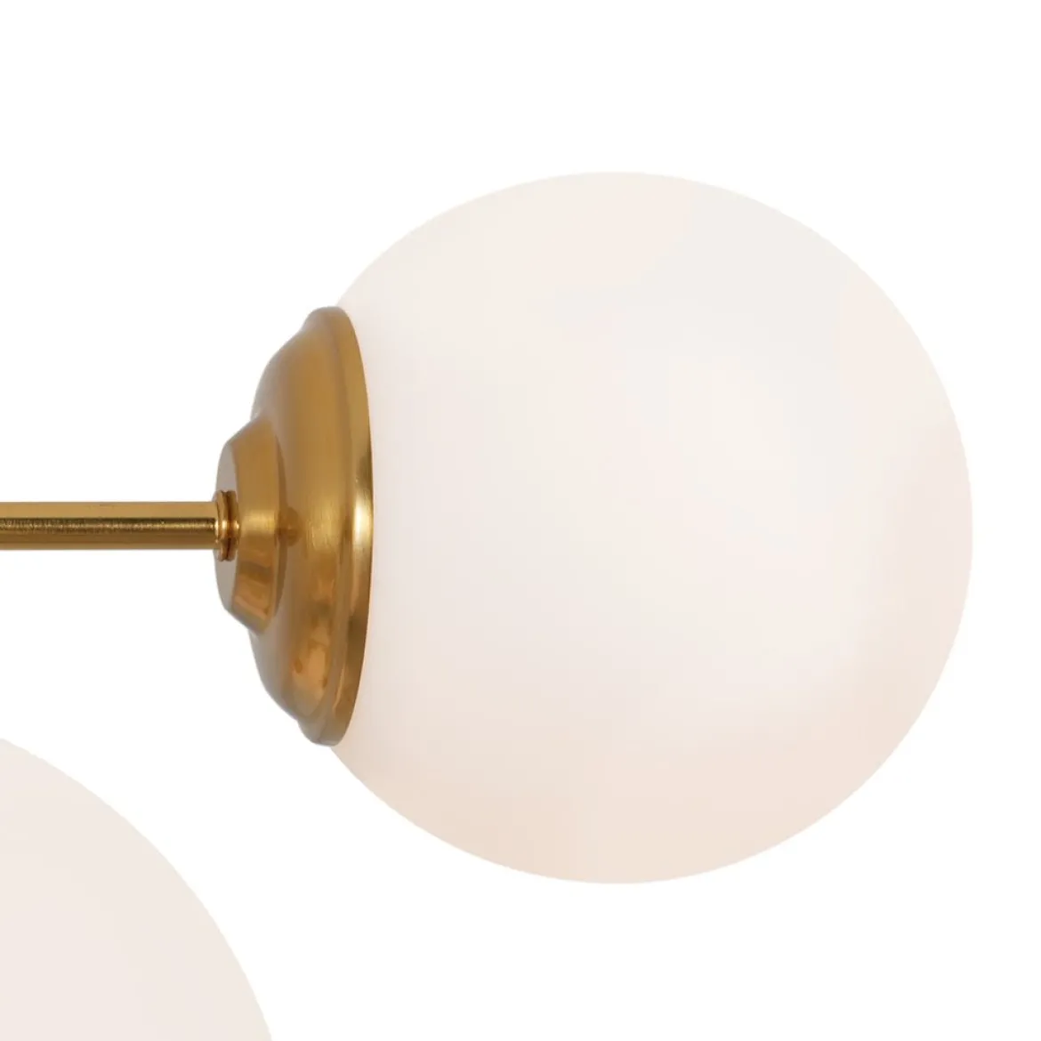 8-Light Opal Glass Bubble Sputnik Semi Flush Chandelier