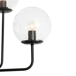 8-Light Seeded Glass Globe Round Sputnik Bubble Chandelier