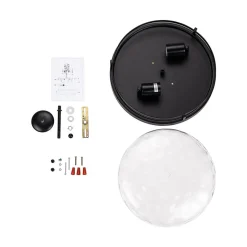 2-Light Water Glass Round Flush Mount Ceiling Light