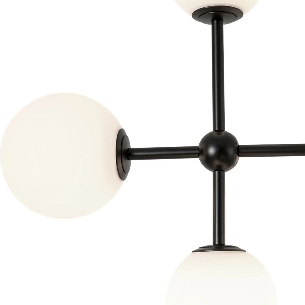 Luminous Opal Glass Globe Geometric Bubble Chandelier
