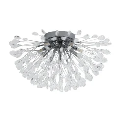 Luxury Bloom Dandelion Crystal Semi Flush Mount