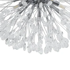 Luxury Bloom Dandelion Crystal Semi Flush Mount
