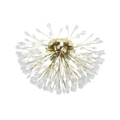 Luxury Bloom Dandelion Crystal Semi Flush Mount