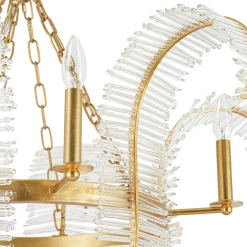 Luxury Gold Foiled Chic Antique Crystal Floral Chandelier