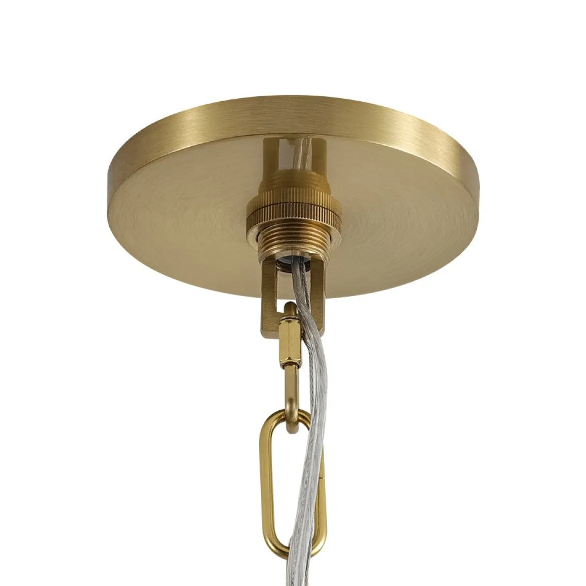 Macaron Brass Baby Blue 1-Light Iron Conical Kitchen Pendant