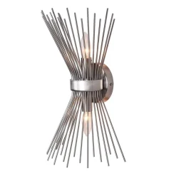 Mid Century 2-Light Sunburst Wall Sconce