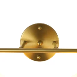 Mid-Century Brass 4-Light Glass Globe Vanity Sconce