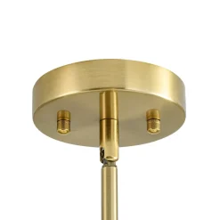 Mid-Century 7-light Brass Opal Glass Globe Sputnik Chandelier