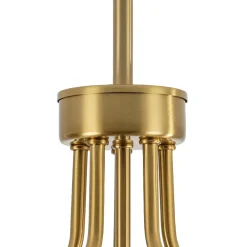 Mid-Century 6-Light Glass Bubble Sputnik Semi Flush Chandelier
