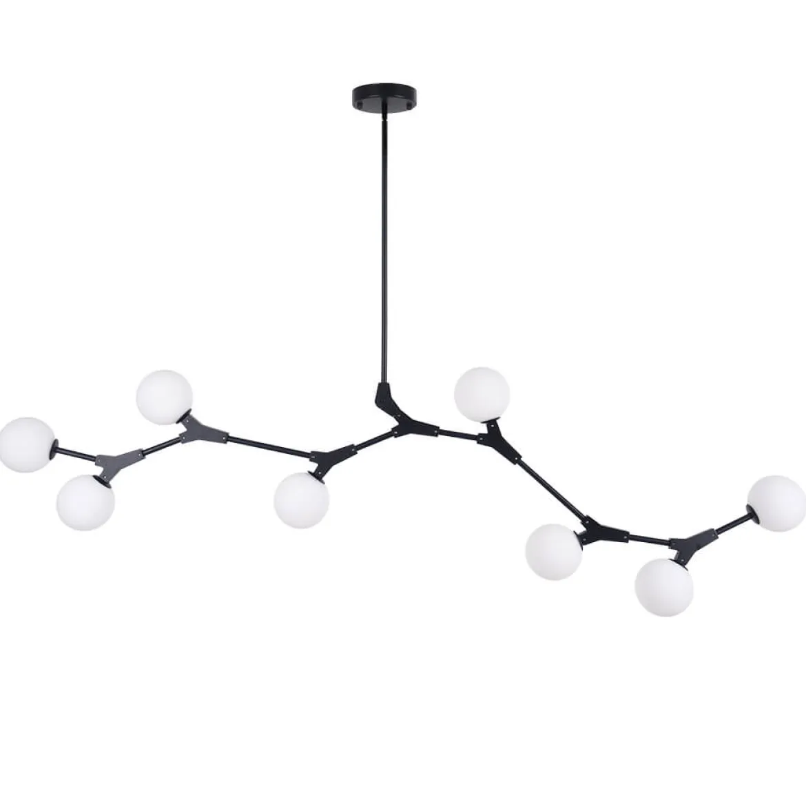 Mid-century Linear Island Branching Bubble Chandelier