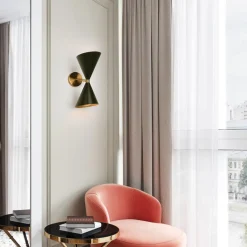 Mid-Century Modern Black Wall Sconce