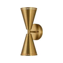 Mid-Century Modern 2-Light Up Down Cone Wall Sconce