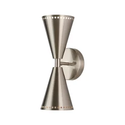 Mid-Century Modern 2-Light Up Down Cone Wall Sconce