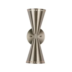 Mid-Century Modern 2-Light Up Down Cone Wall Sconce