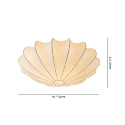 Mid-Century Modern White Flush Mount Light