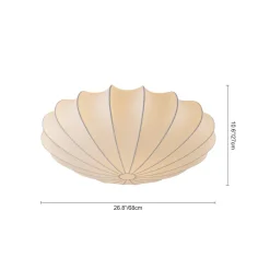 Mid-Century Modern White Flush Mount Light