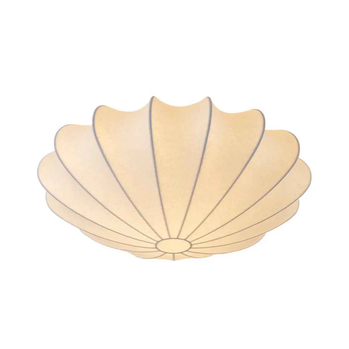 Mid-Century Modern White Flush Mount Light
