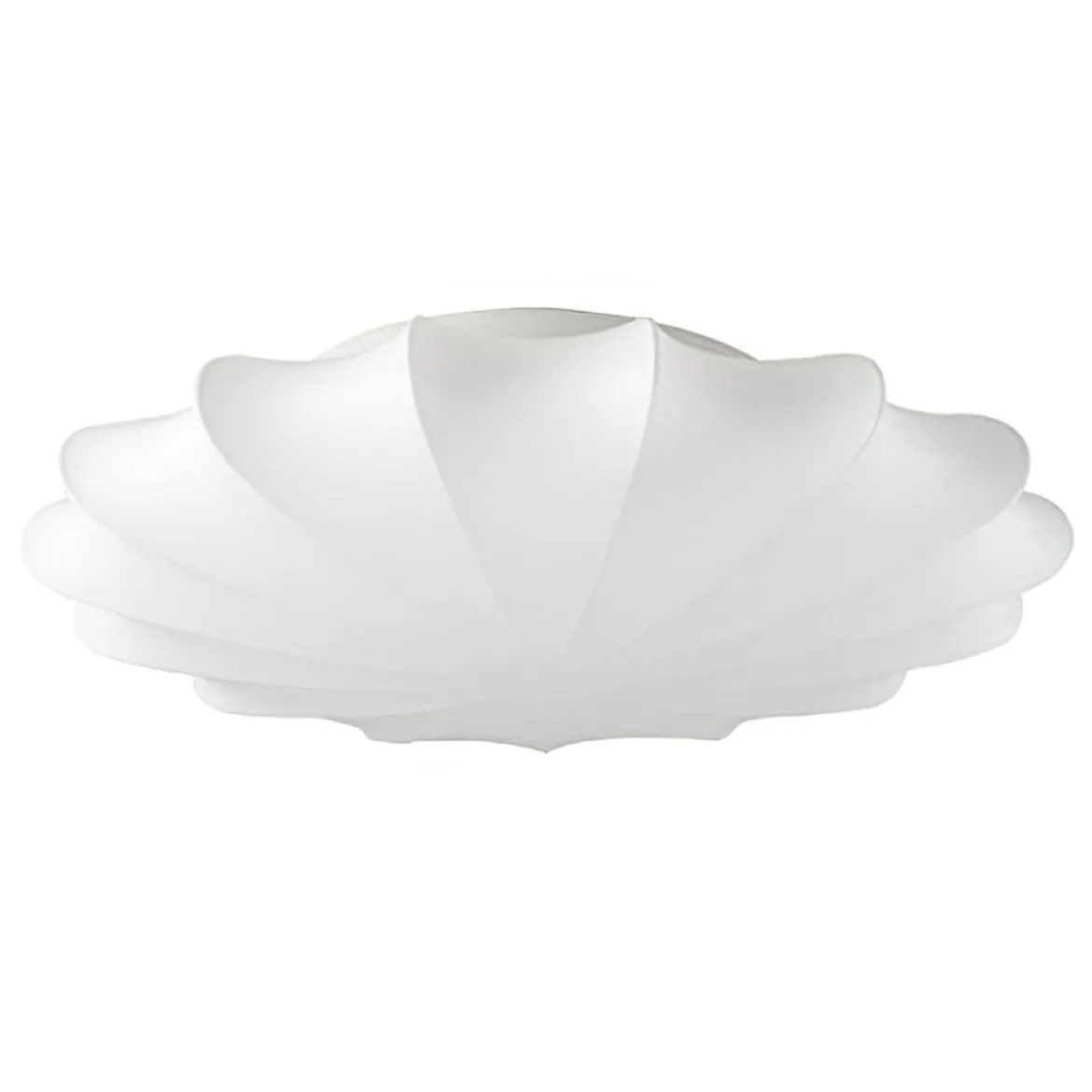 Mid-Century Modern White Flush Mount Light