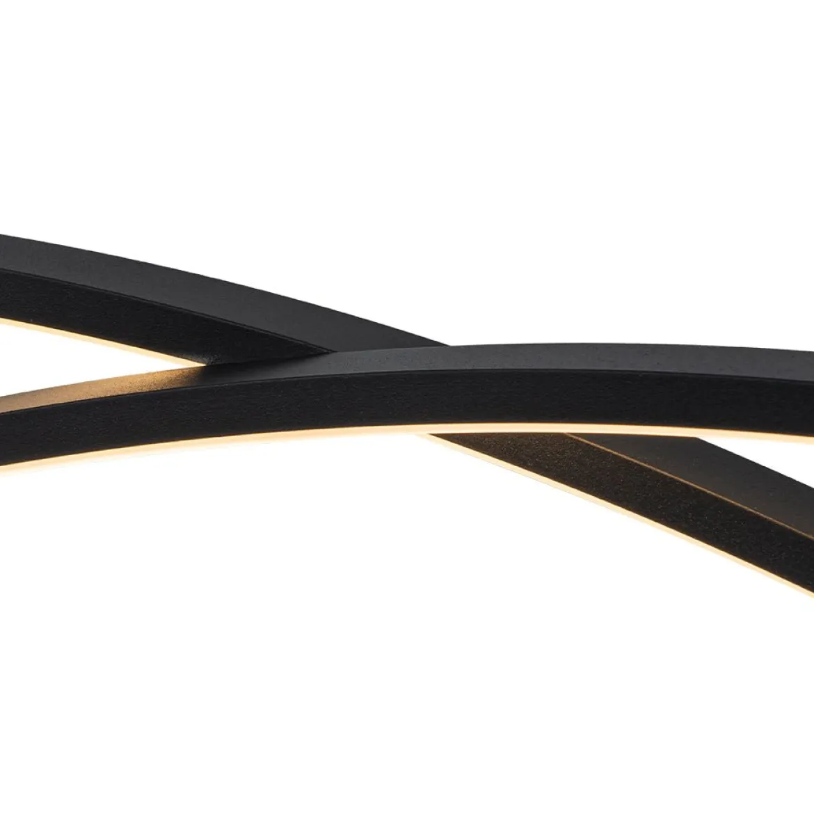 Minimalist Dimmable LED Black Arched Island Chandelier