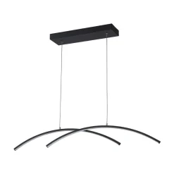 Minimalist Dimmable LED Black Arched Island Chandelier