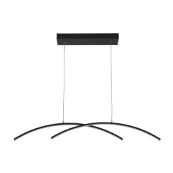 Minimalist Dimmable LED Black Arched Island Chandelier