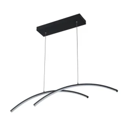 Minimalist Dimmable LED Black Arched Island Chandelier