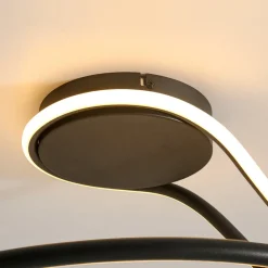 Minimalist Dimmable LED Ribbon Semi Flush Mount DIP Switch