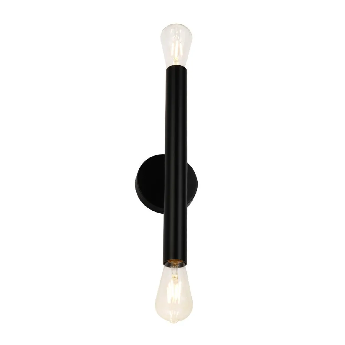 Minimalist 2-Light Linear Tube Vanity Wall Sconce
