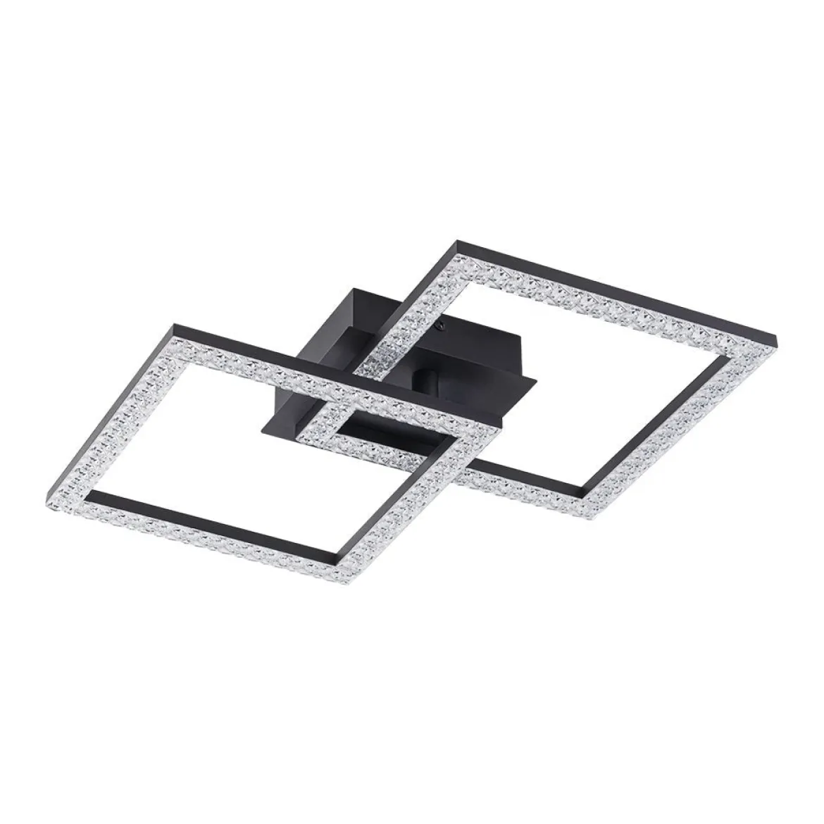 Minimalist 2-light Square Dimmable LED Semi Flush Mount