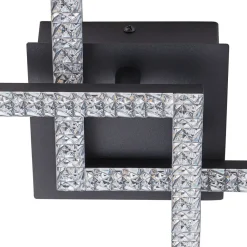 Minimalist 2-light Square Dimmable LED Semi Flush Mount