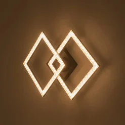 Minimalist 2-light Square Dimmable LED Semi Flush Mount