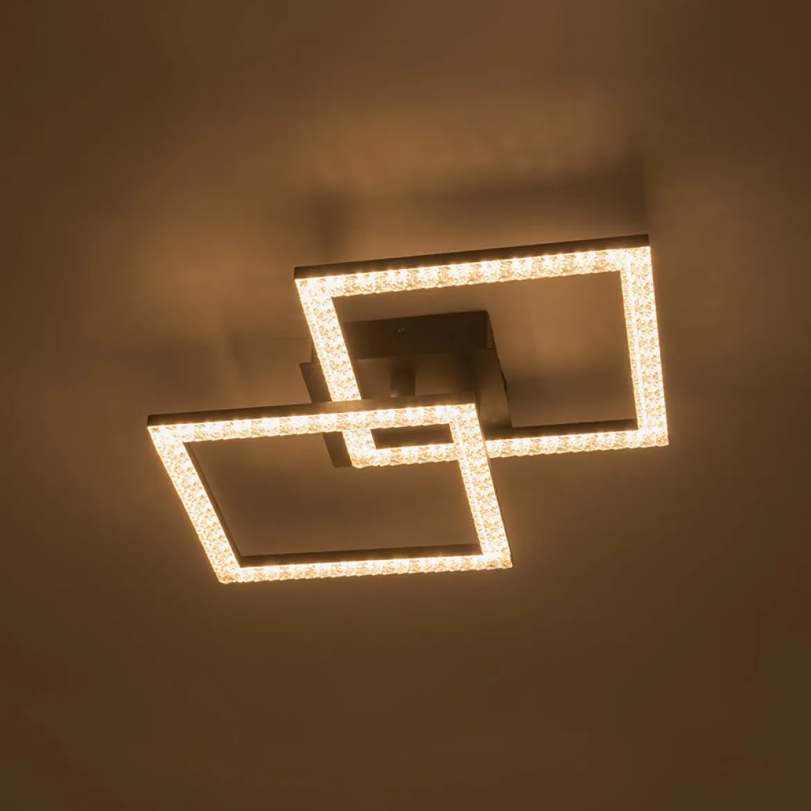 Minimalist 2-light Square Dimmable LED Semi Flush Mount