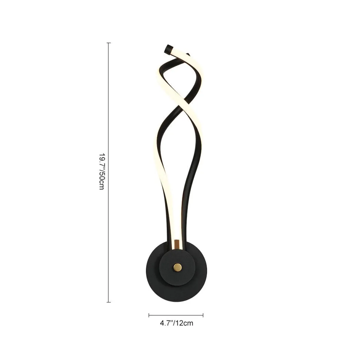 Minimalist 2-Light Twist Ribbon Dimmable LED Wall Sconce