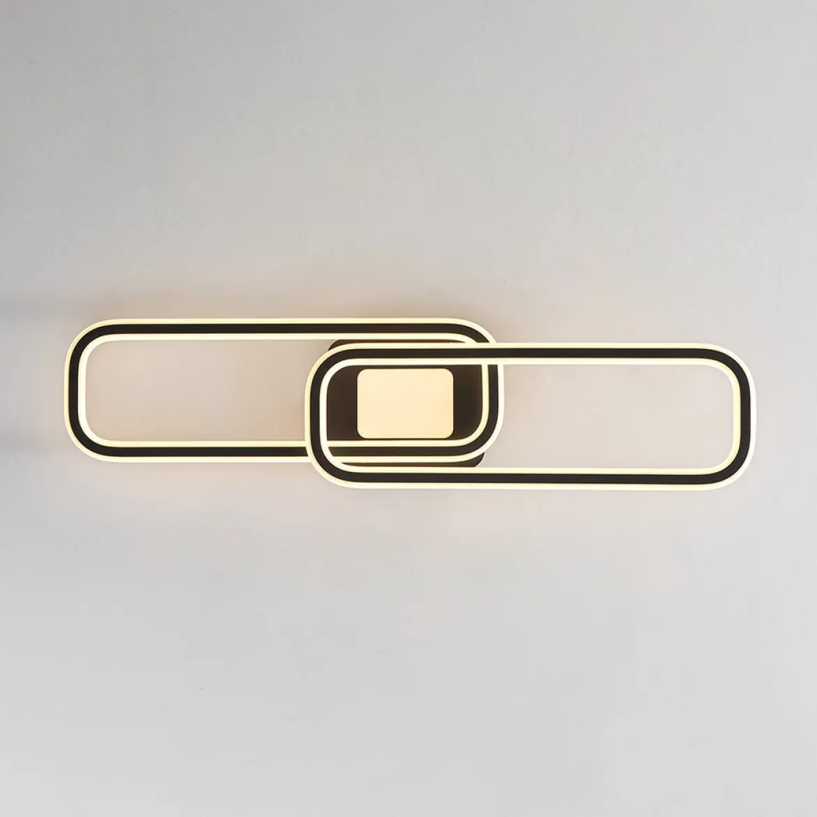 Minimalist Linear Rectangular Ring Dimmable LED Ceiling Light