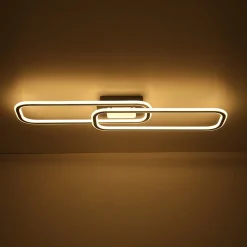 Minimalist Linear Rectangular Ring Dimmable LED Ceiling Light