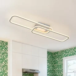 Minimalist Linear Rectangular Ring Dimmable LED Ceiling Light