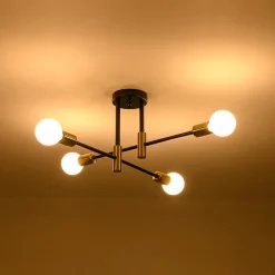 Minimalist Linear Tiered Sputnik Semi Flush Ceiling Light
