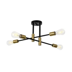Minimalist Linear Tiered Sputnik Semi Flush Ceiling Light