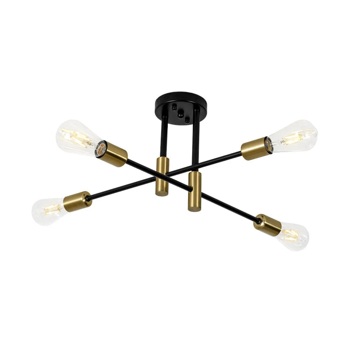 Minimalist Linear Tiered Sputnik Semi Flush Ceiling Light