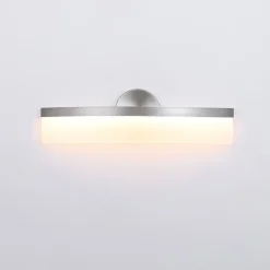 Minimalist Nickel Arched Dimmable LED Vanity Wall Light