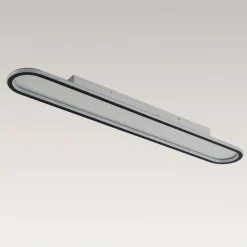 Minimalist Streamlined Oval Warm LED Ceiling Light